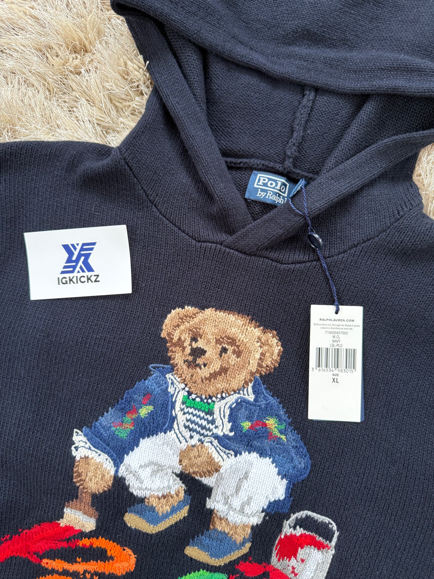 Ralph Lauren Woollen Hoodie ‘Painter Bear’