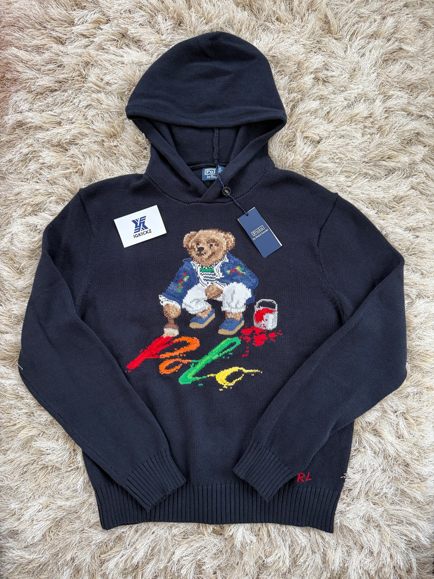 Ralph Lauren Woollen Hoodie ‘Painter Bear’