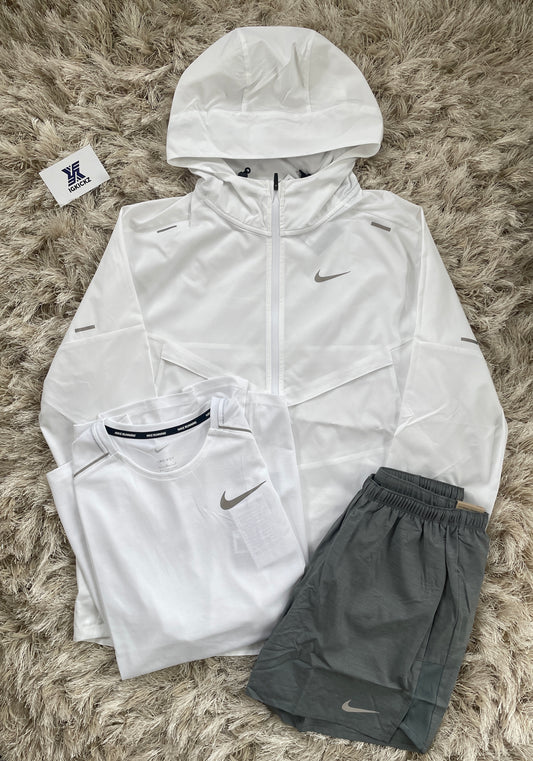 Nike White Repel Running Short Set