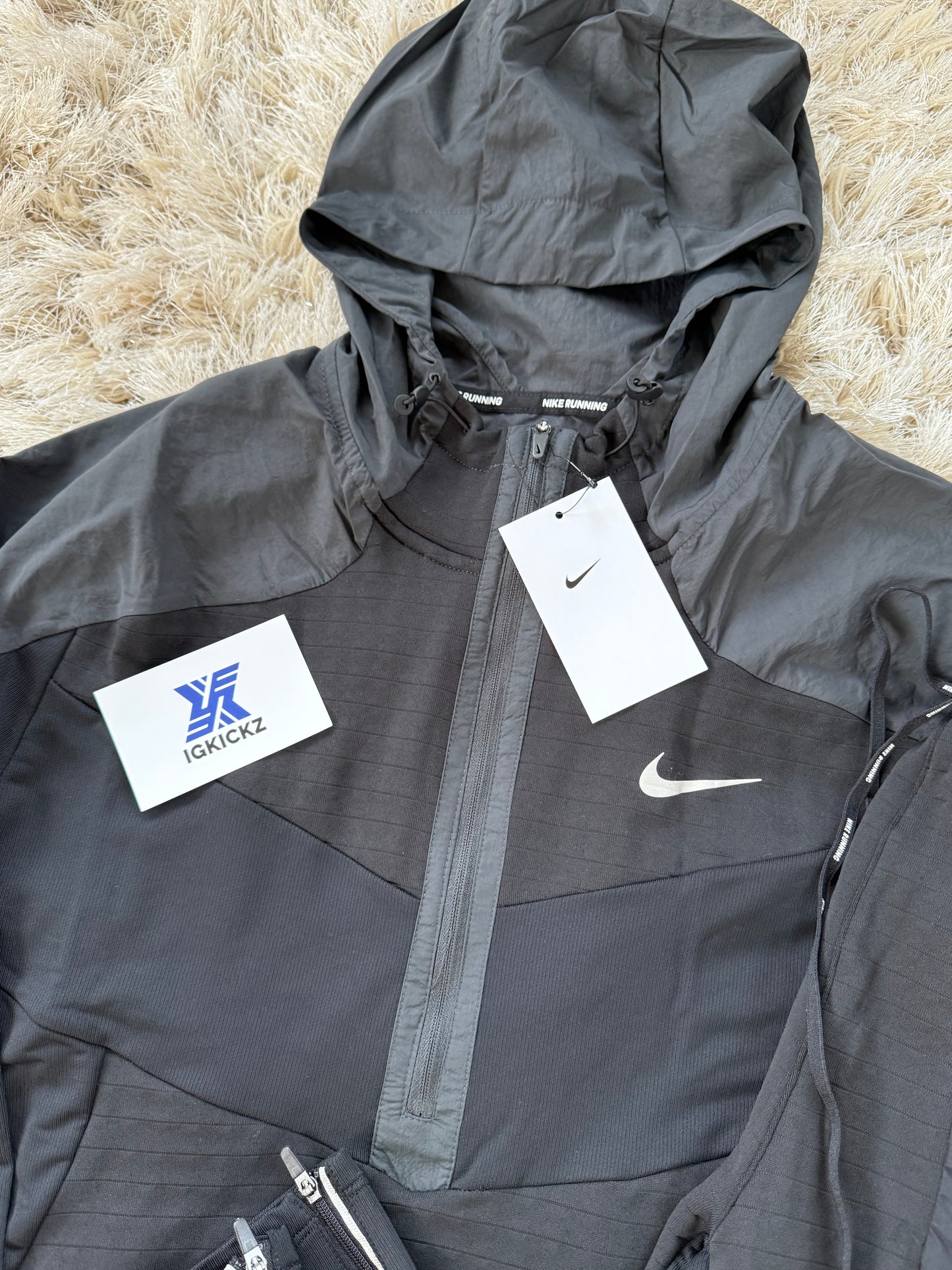 Nike Black Tech Division Running Tracksuit