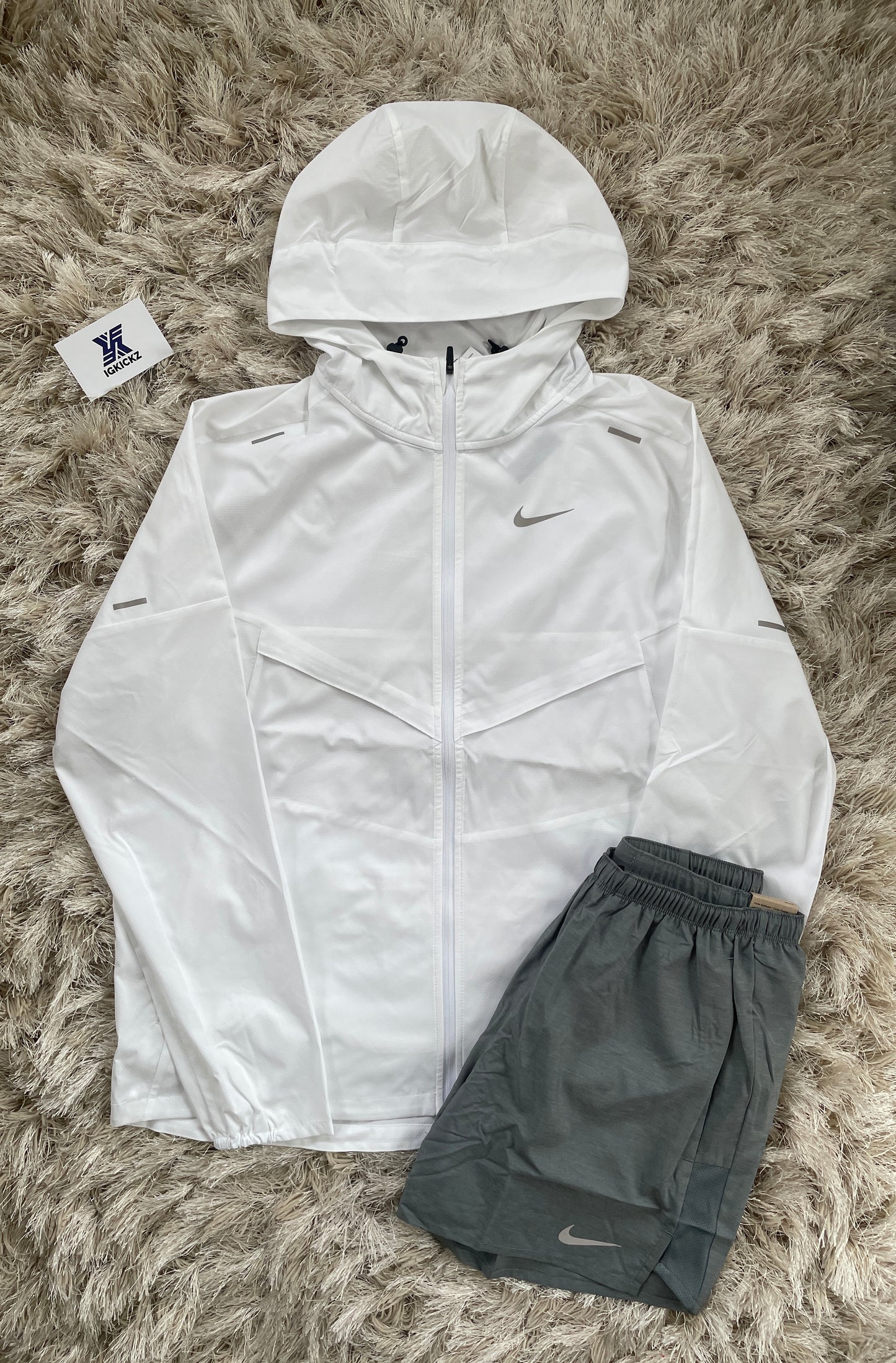 Nike White Repel Running Tracksuit