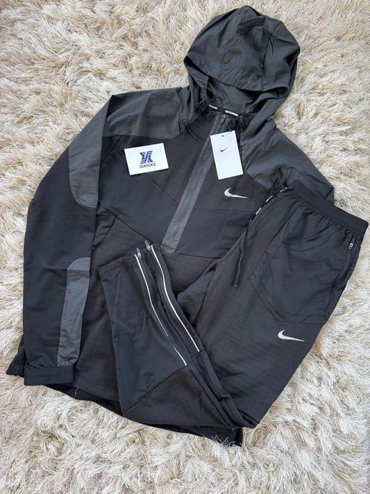 Nike Black Tech Division Running Tracksuit