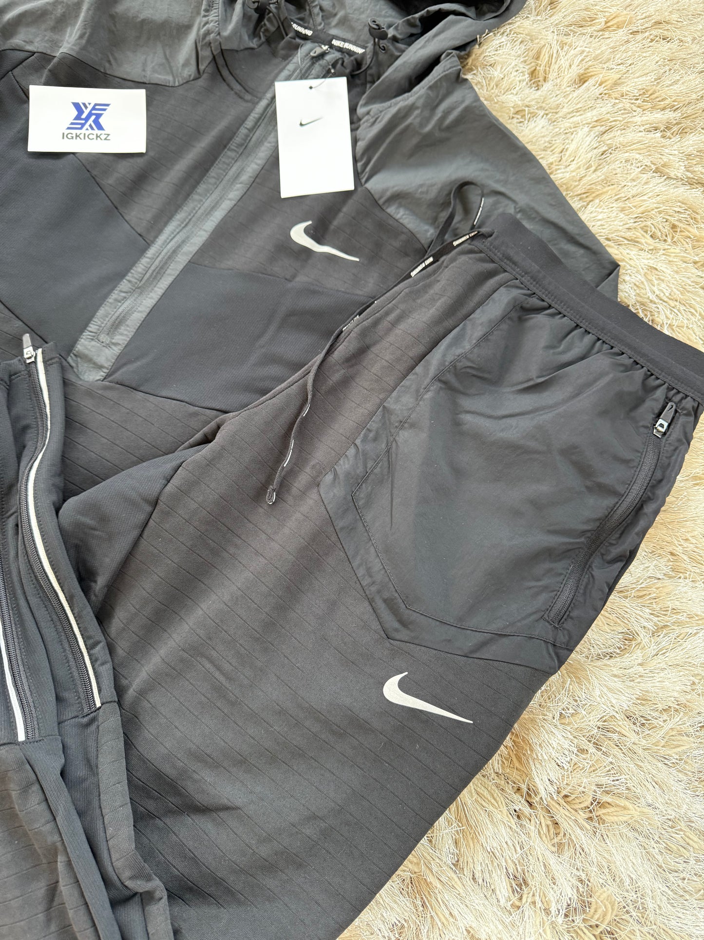 Nike Black Tech Division Running Tracksuit