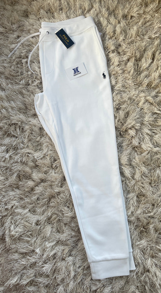 Ralph Lauren Double Knit White Jogging Bottoms