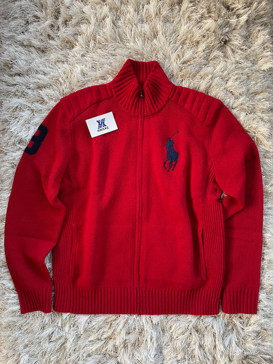 Ralph Lauren Knit Full Zip Red