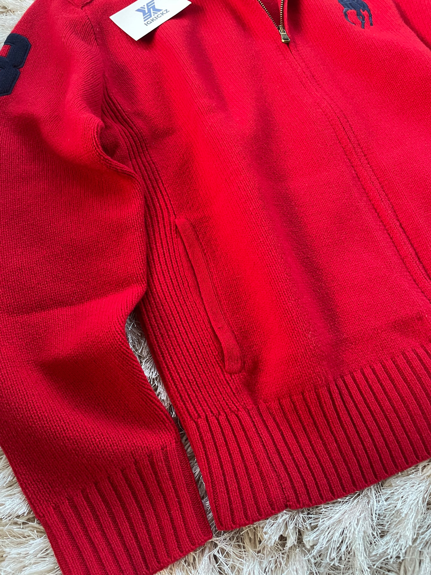 Ralph Lauren Knit Full Zip Red