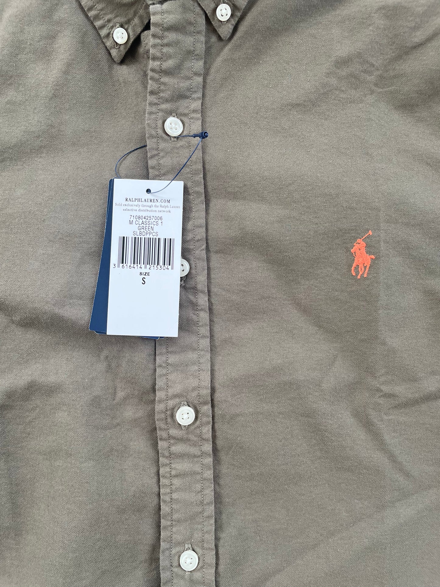 Ralph Lauren Khaki Long Sleeve Shirt Slim Fit