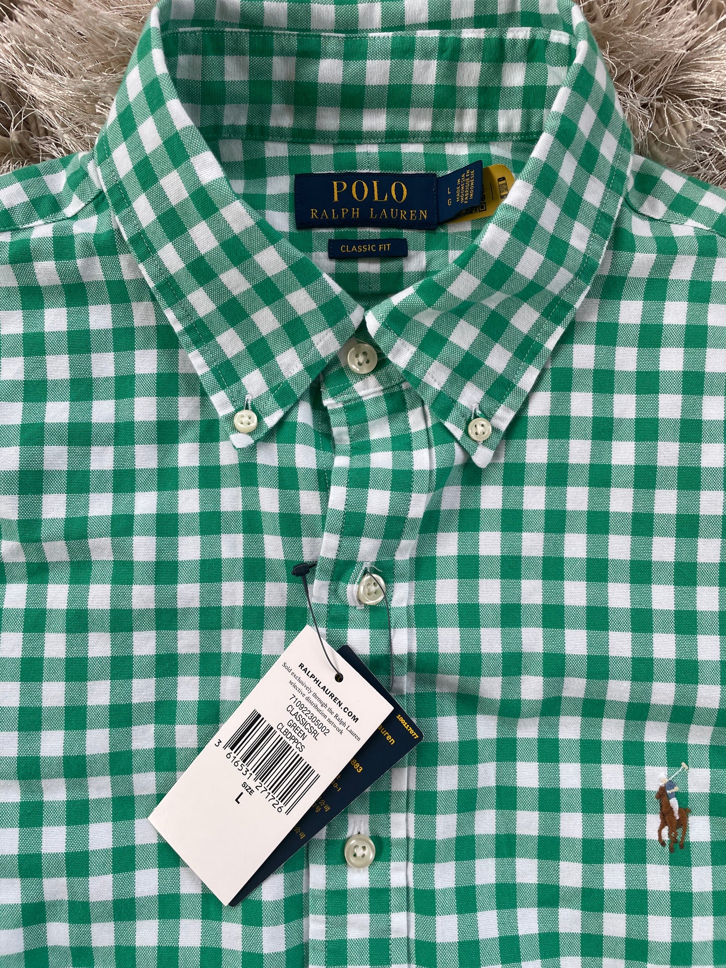 Ralph Lauren Green Chequered Long Sleeve Shirt