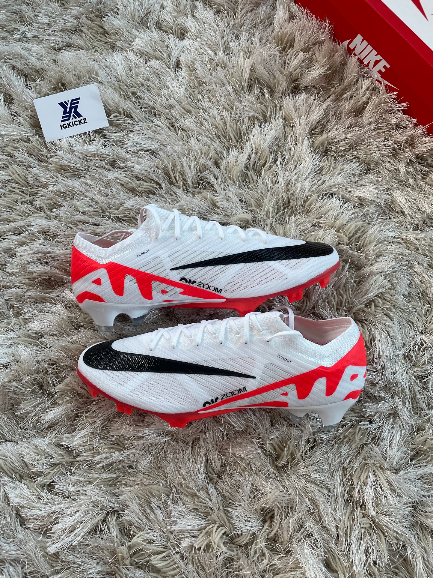 Nike Zoom Vapor 15 Elite FG White Cramoisi